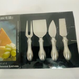 Stainless Steel Cheese Knives Set - Silver